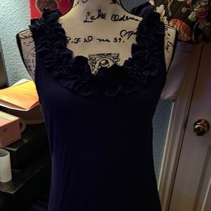 Forever 21 Dark Blue Sleeveless Blouse